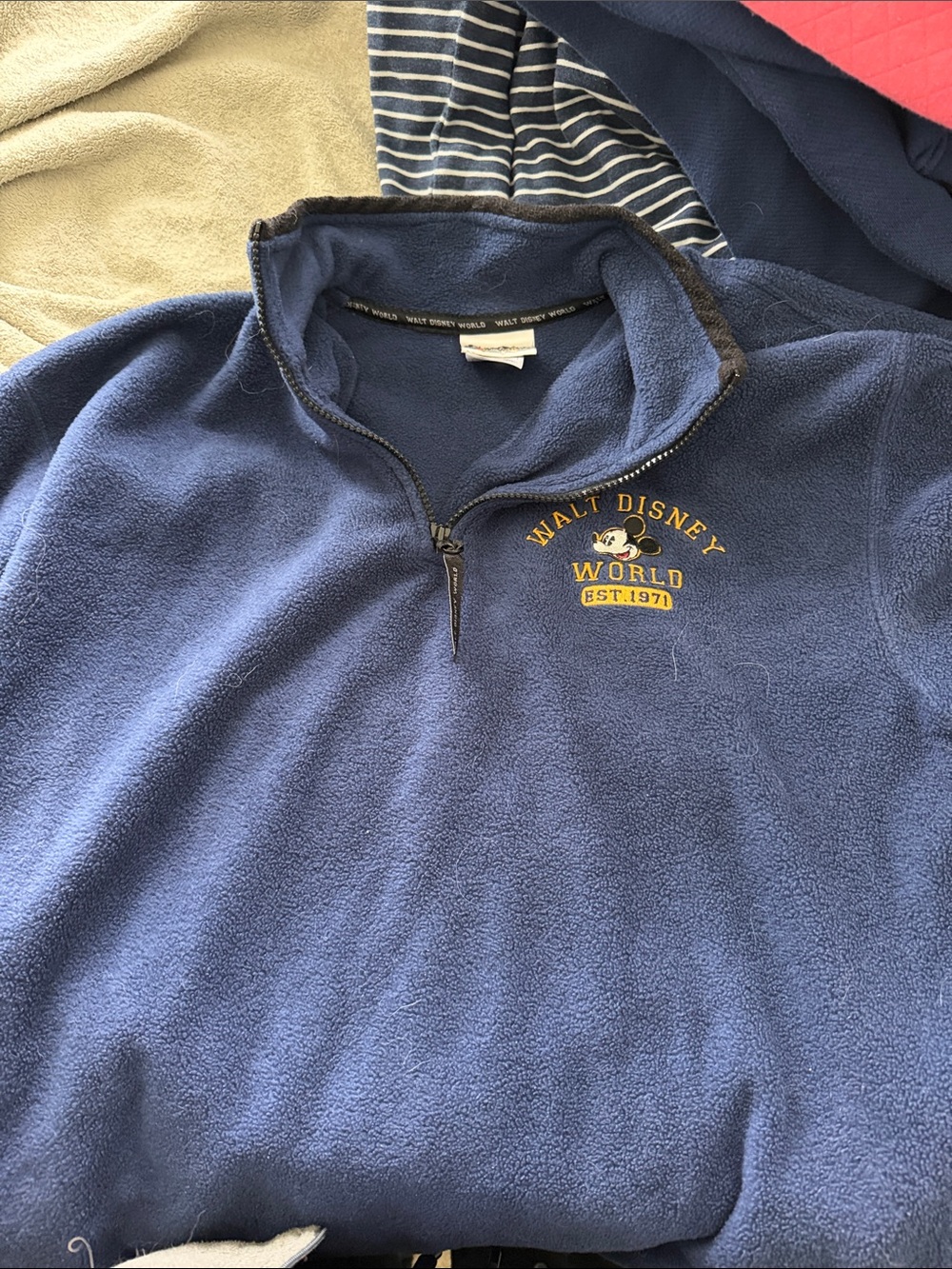 Walt Disney World Navy Quarter-Zip Fleece Pullover